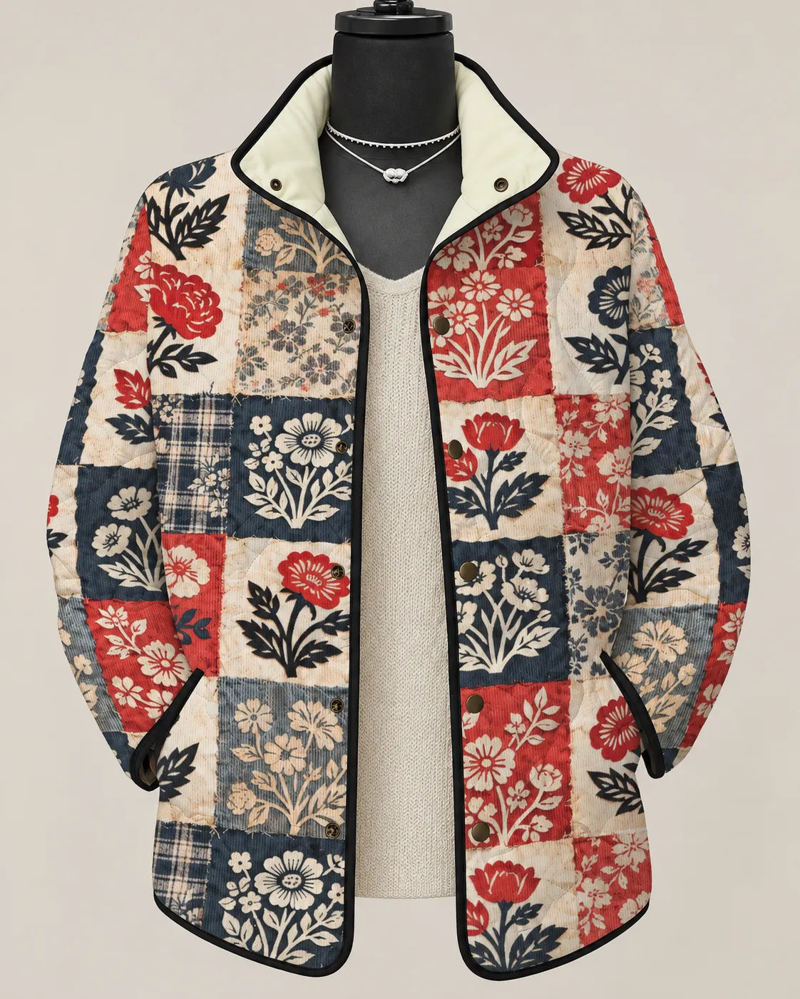 Rosalie Blushing Rose Quilted Jacket