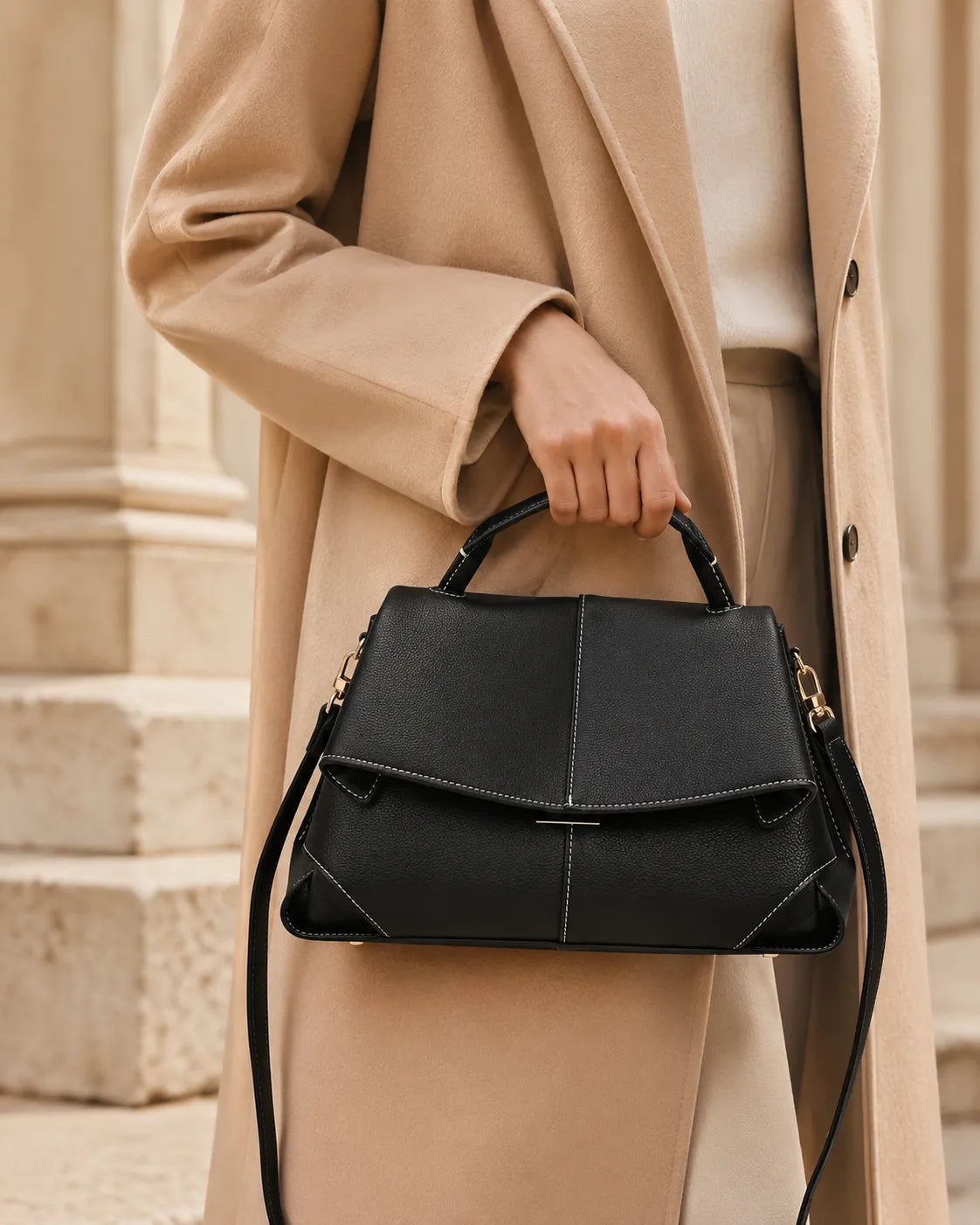 Vivienne | Sculpted Fold Satchel