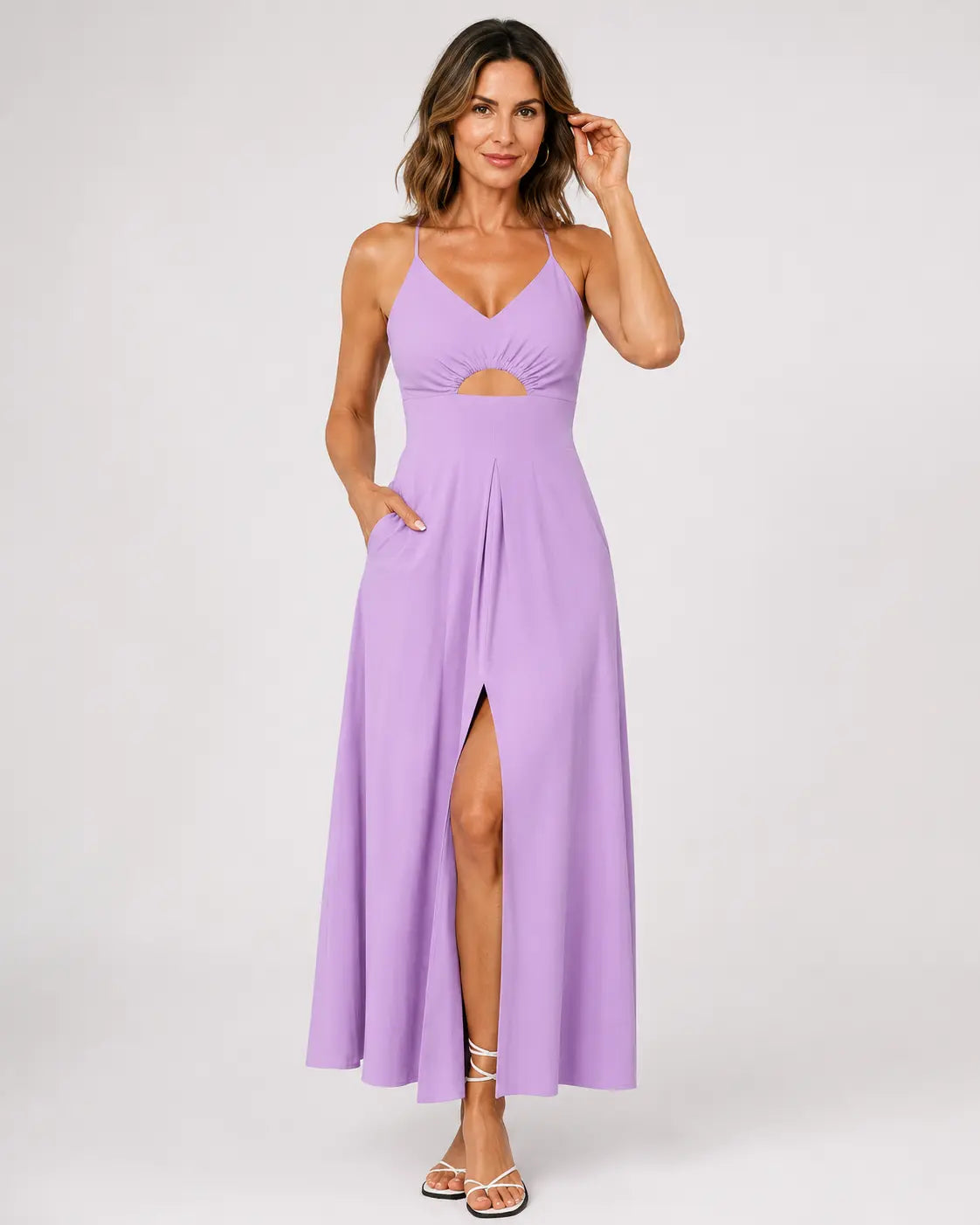Elena | Graceful V-Neck Maxi Dress