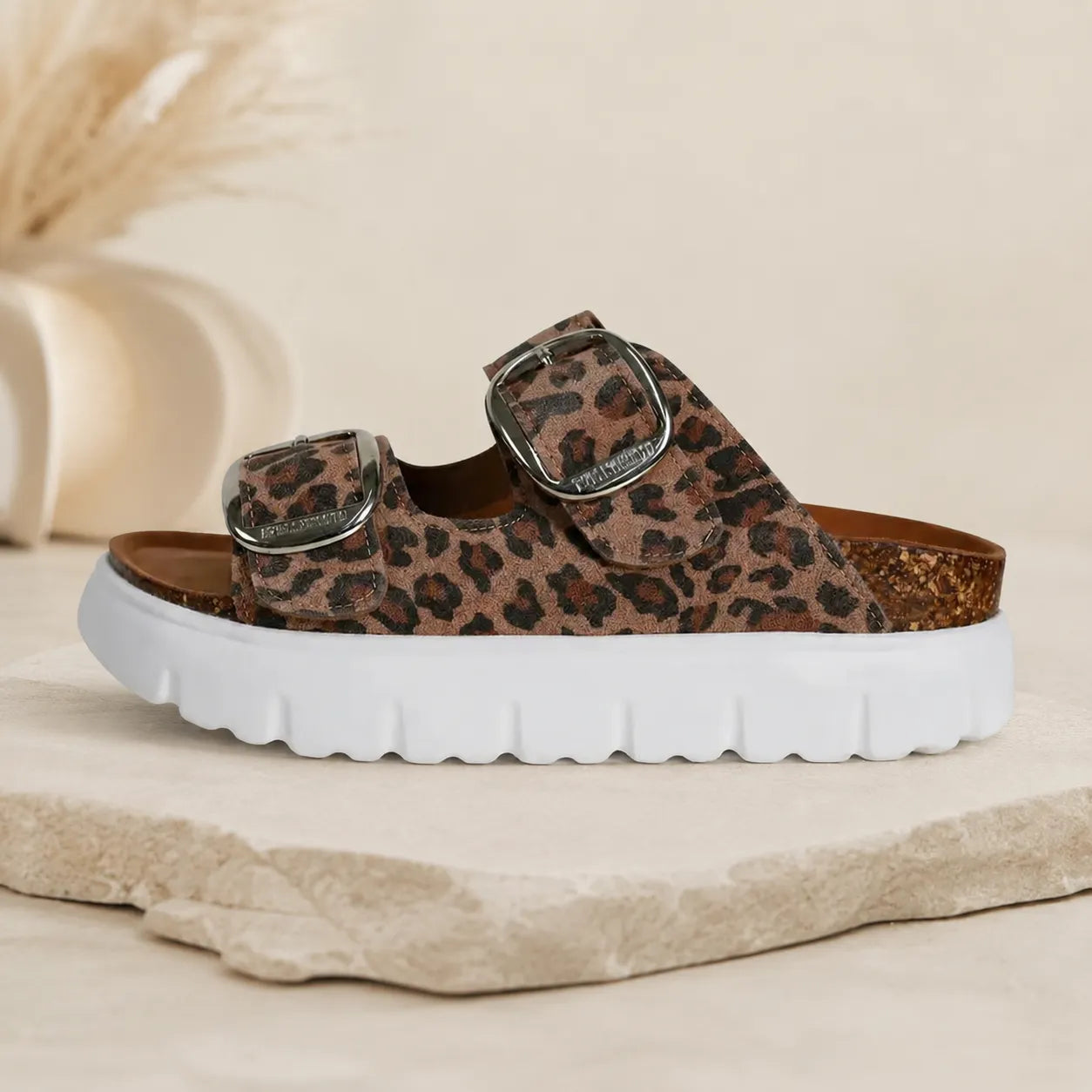 Serena | Double-Buckle Platform Slides