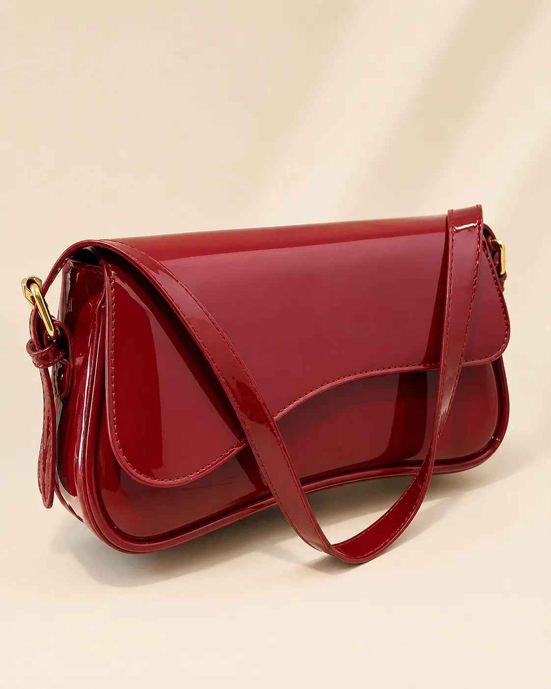 Elara | Curved Flap Shoulder Bag