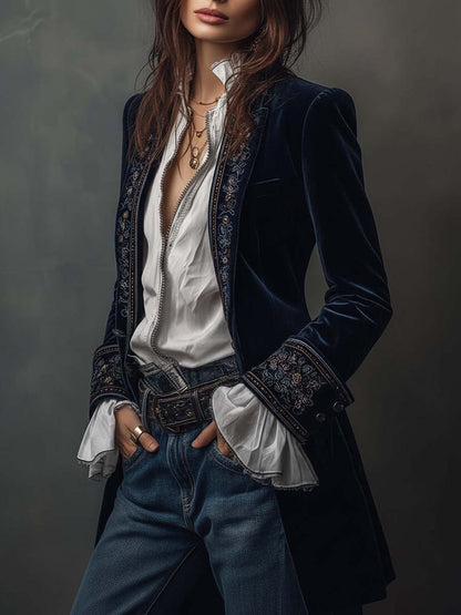 Anastasia | Embroidered Longline Jacket