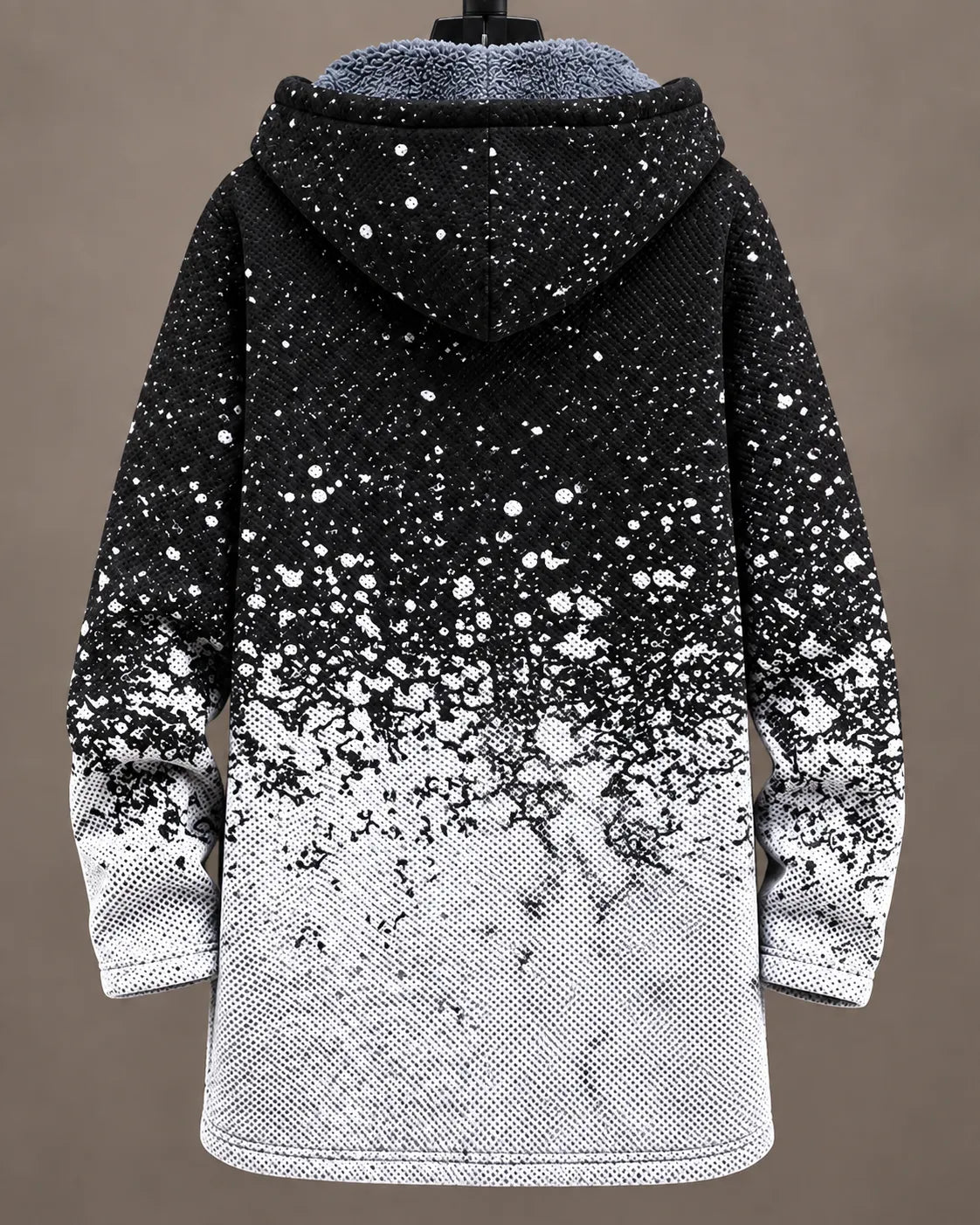 Celeste Monochrome Speckled Hooded Jacket
