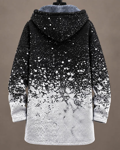 Celeste Monochrome Speckled Hooded Jacket