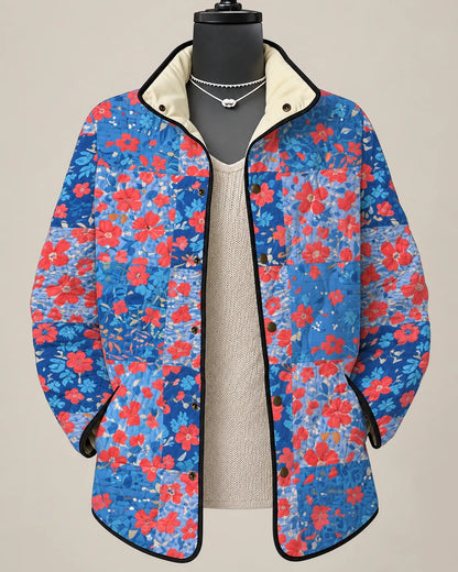 Liora Garden Patchwork Floral Quilted Jacket