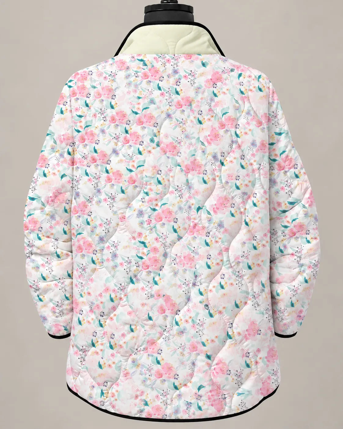 Eliana Soft Garden Floral Quilted Jacket