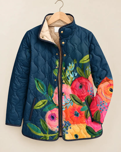 Elowen Meadow Patchwork Floral Quilted Jacket