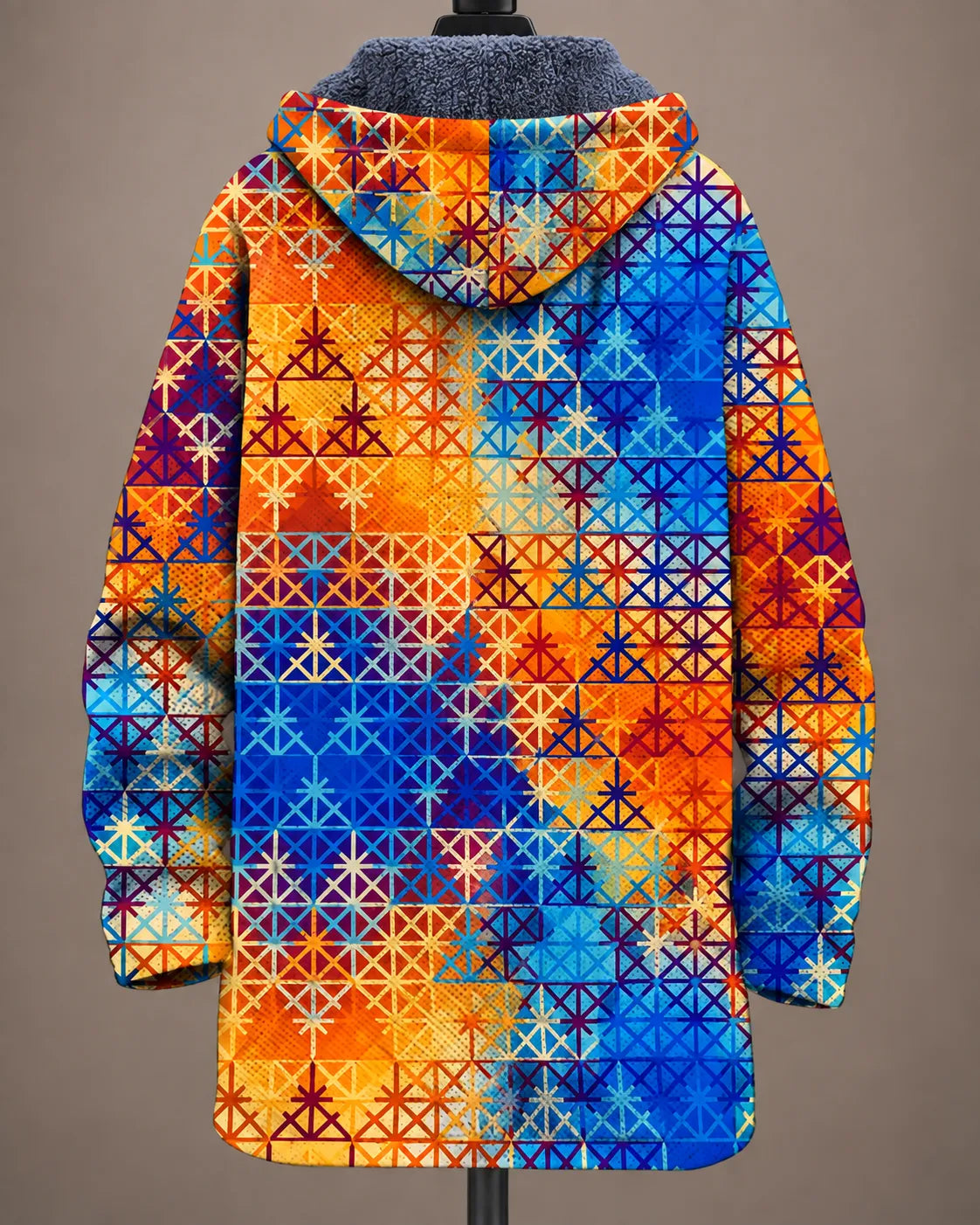 Serena Vibrant Mosaic Hooded Jacket