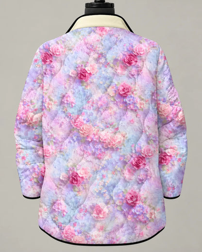 Rosalie Blushing Rose Quilted Jacket