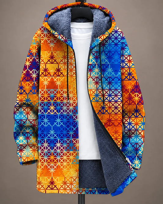Serena Vibrant Mosaic Hooded Jacket