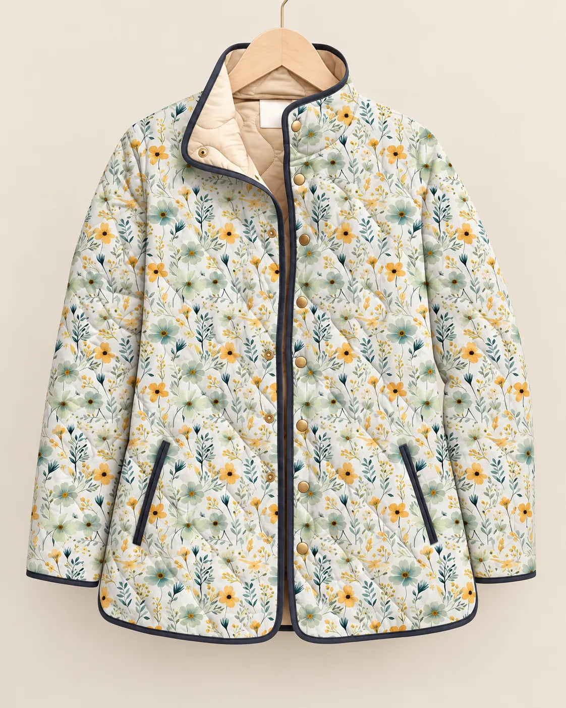 Elowen Meadow Patchwork Floral Quilted Jacket