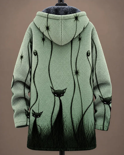 Elowen Whimsical Cat Hooded Jacket