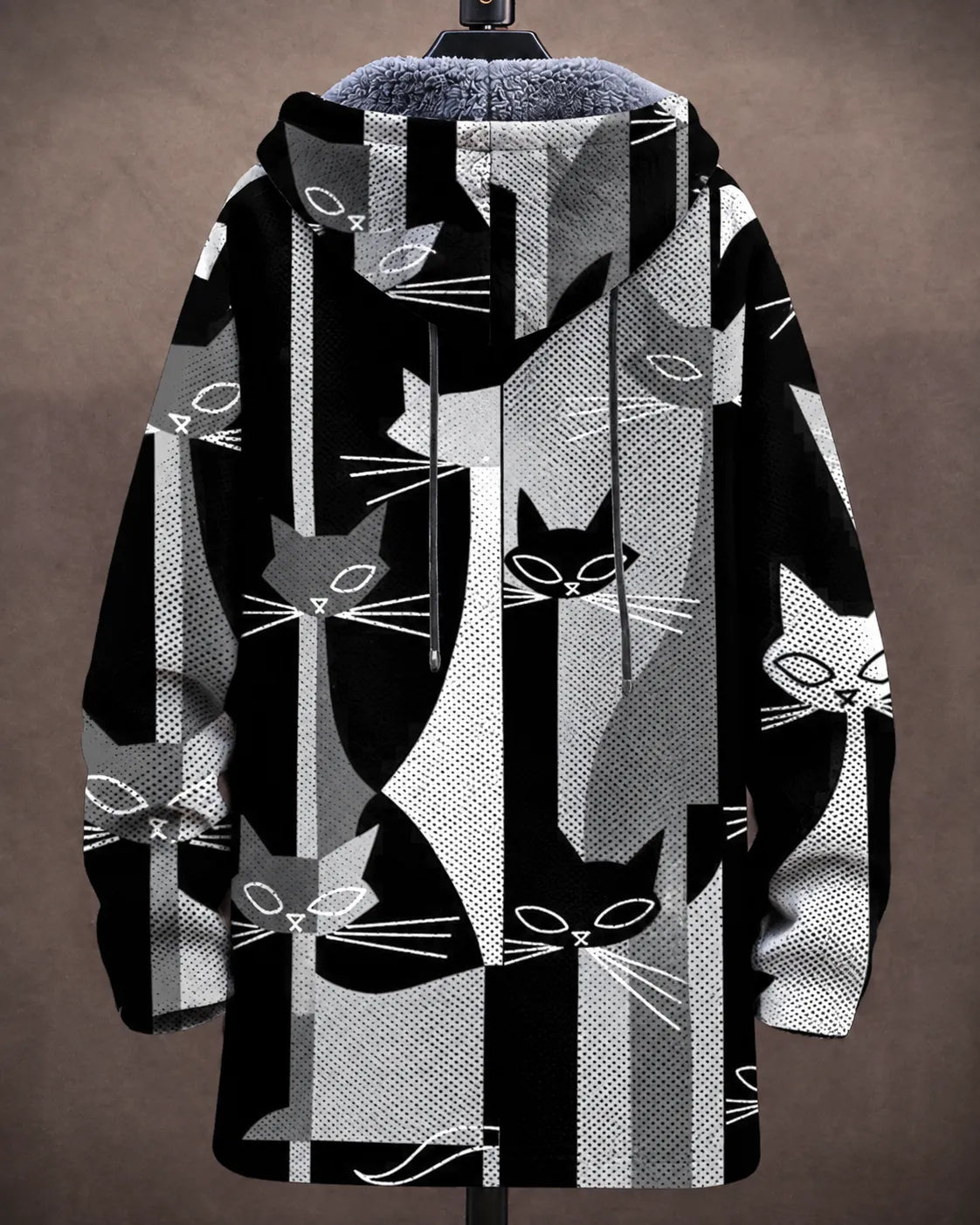 Celeste Modern Cats Hooded Jacket