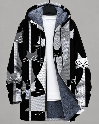 Celestine Geometric Hooded Jacket