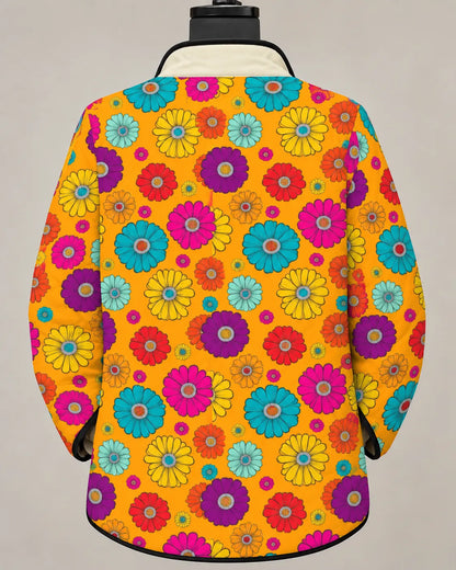 Marigold Cheerful Bloom Print Jacket