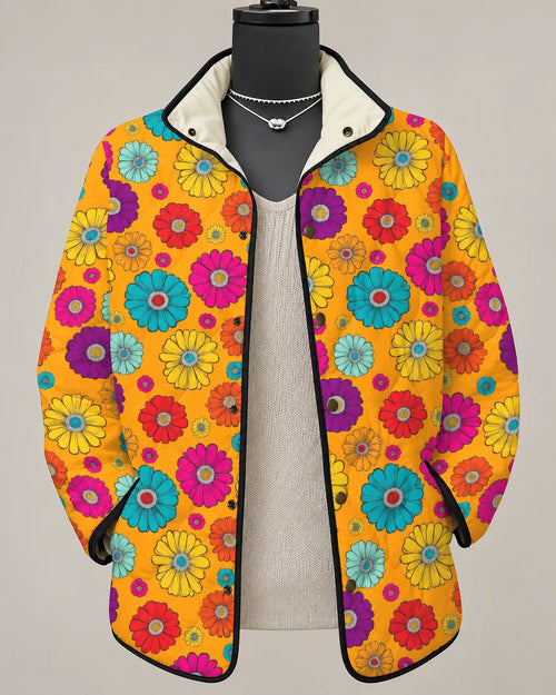 Marigold Cheerful Bloom Print Jacket