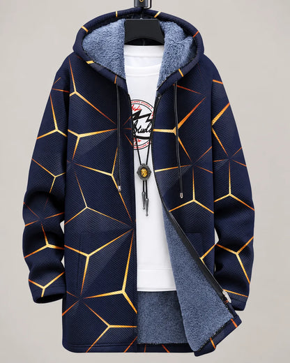 Celestine Geometric Hooded Jacket