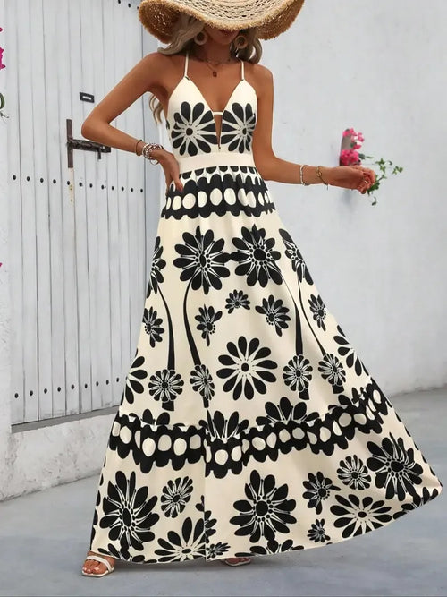 Marbella Bloom Floral Cutout Maxi Dress