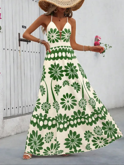 Marbella Bloom Floral Cutout Maxi Dress