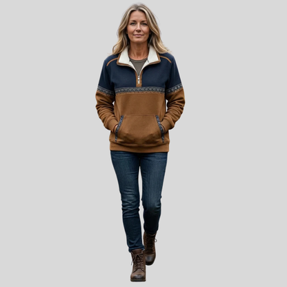 Alvette™ | Sherpa Collar Half-Zip Pullover