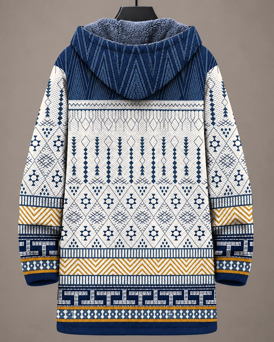 Elara Heritage Geometric Hooded Jacket