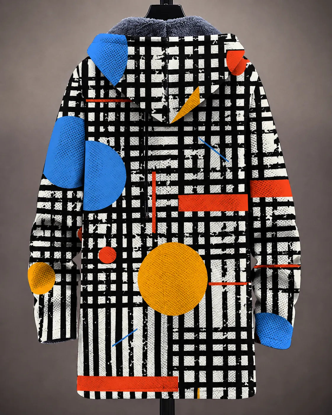 Celeste Modern Art-Print Hooded Jacket