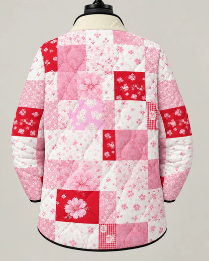 Rosalie | Romantic Floral Patchwork Quilted Jacket
