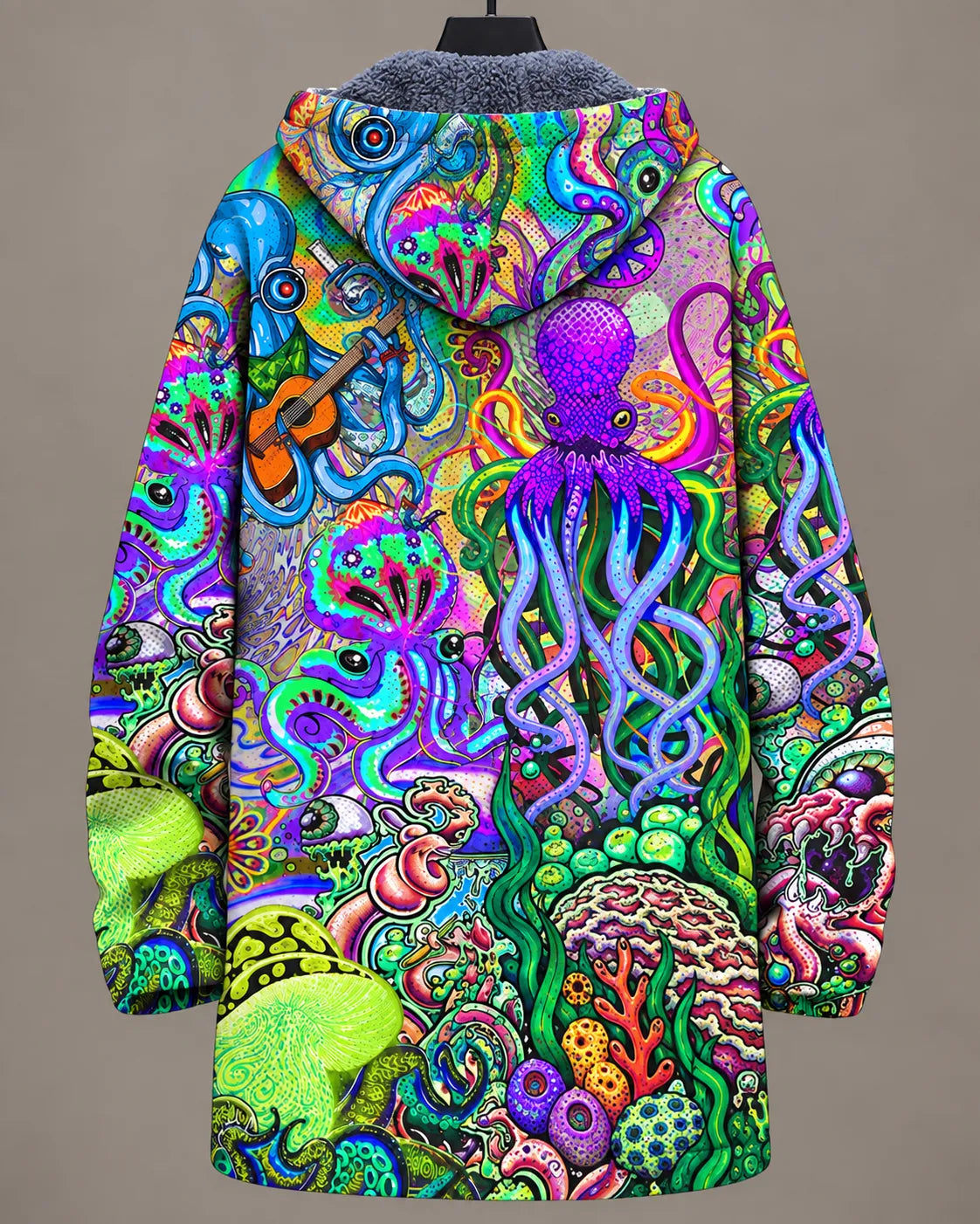 Marina Whimsical Ocean Art Hooded Jacket