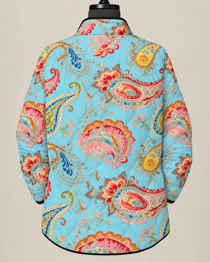 Eliana Vibrant Paisley Quilted Jacket
