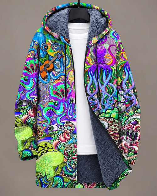 Marina Whimsical Ocean Art Hooded Jacket