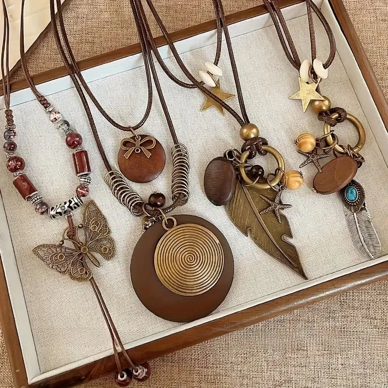 4pcs Boho Pendant Set