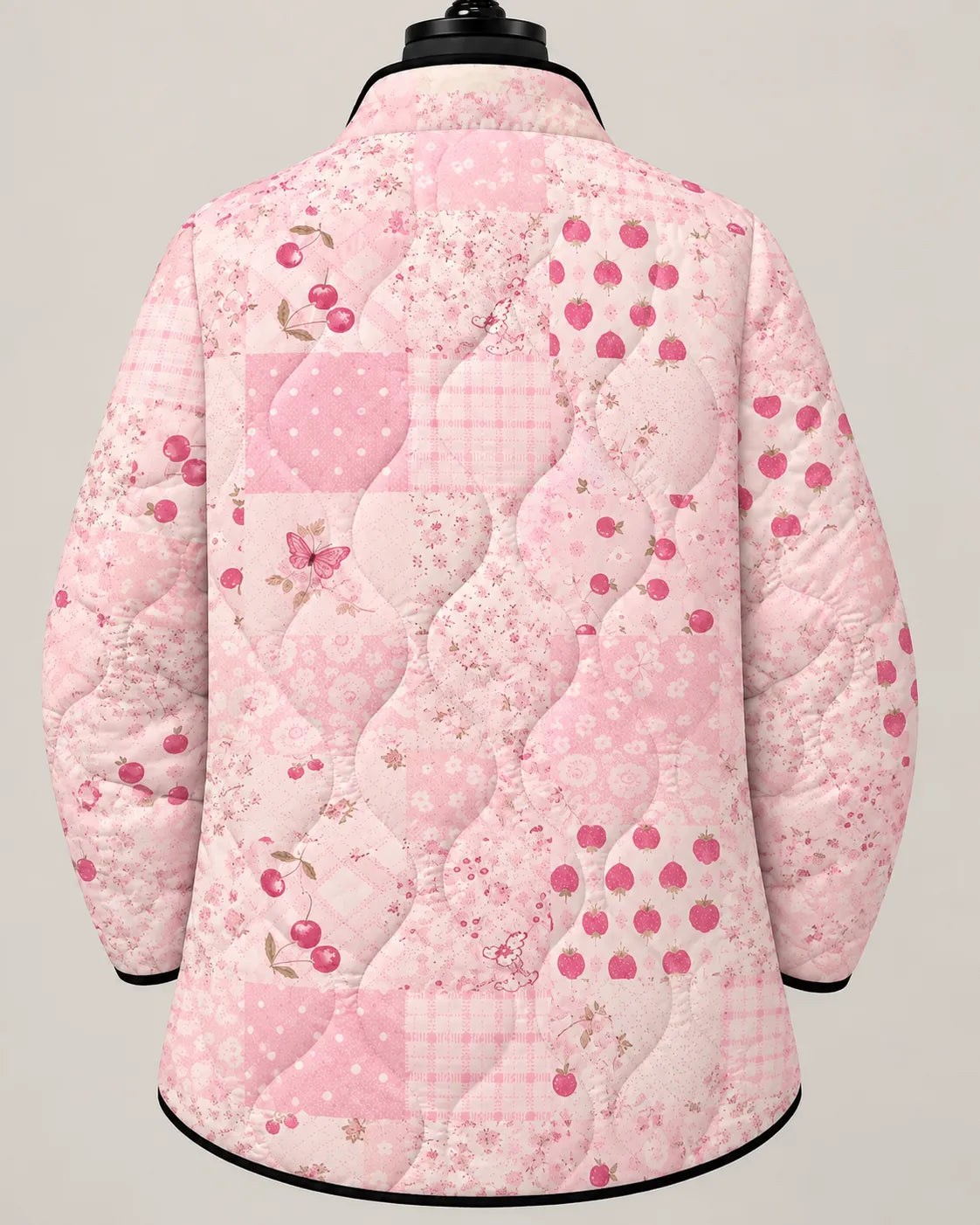 Lillian | Sweet Berry Patchwork Quilted Jacket