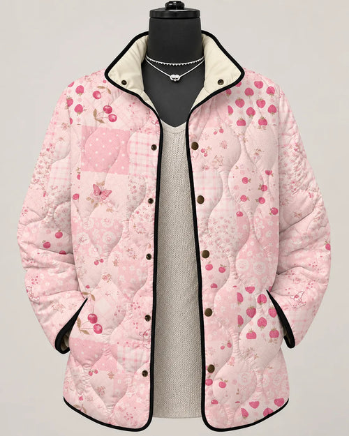 Lillian | Sweet Berry Patchwork Quilted Jacket