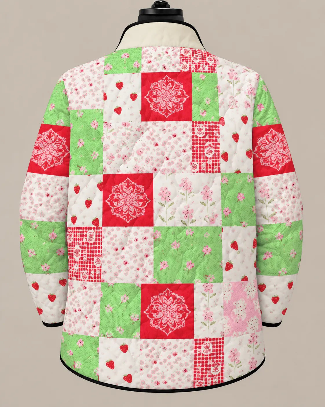 Rosalie | Strawberry Garden Patchwork Quilted Jacket
