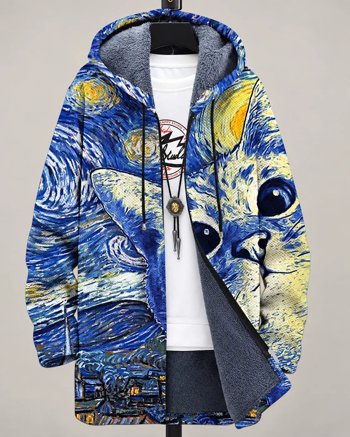 Celeste Ocean Art Hooded Jacket