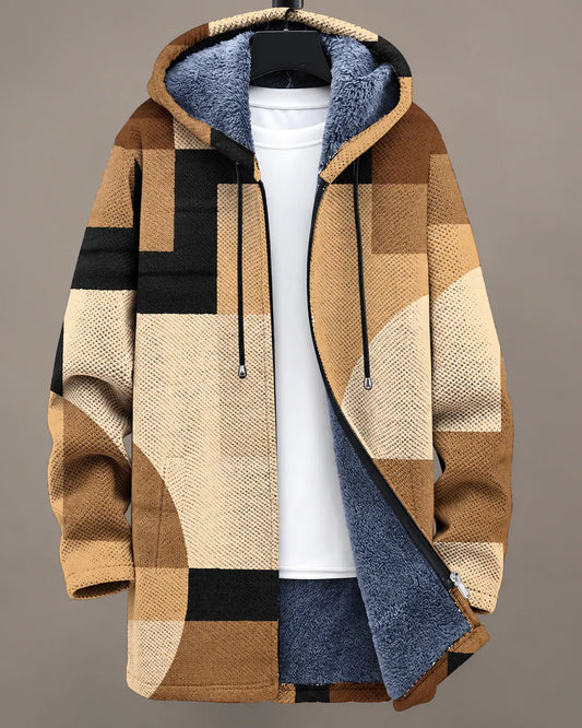Camille Modern Patchwork Hooded Jacket