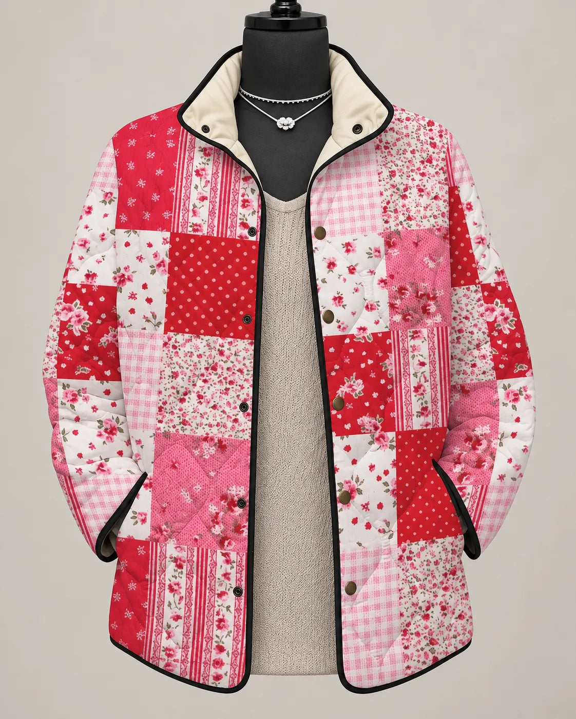 Adelaide | Heritage Floral Patchwork Quilted Jacket