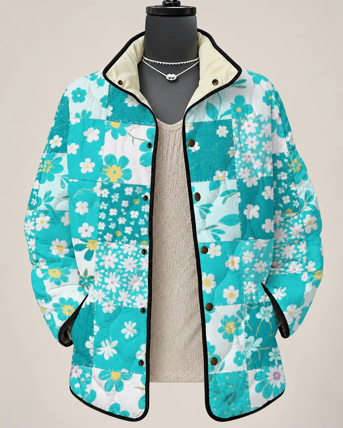 Liora Garden Patchwork Floral Quilted Jacket