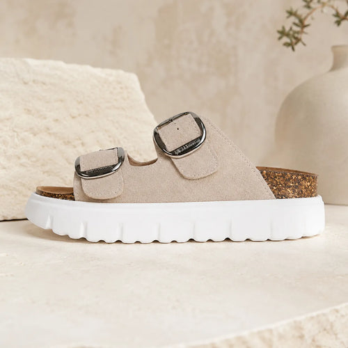 Serena | Double-Buckle Platform Slides