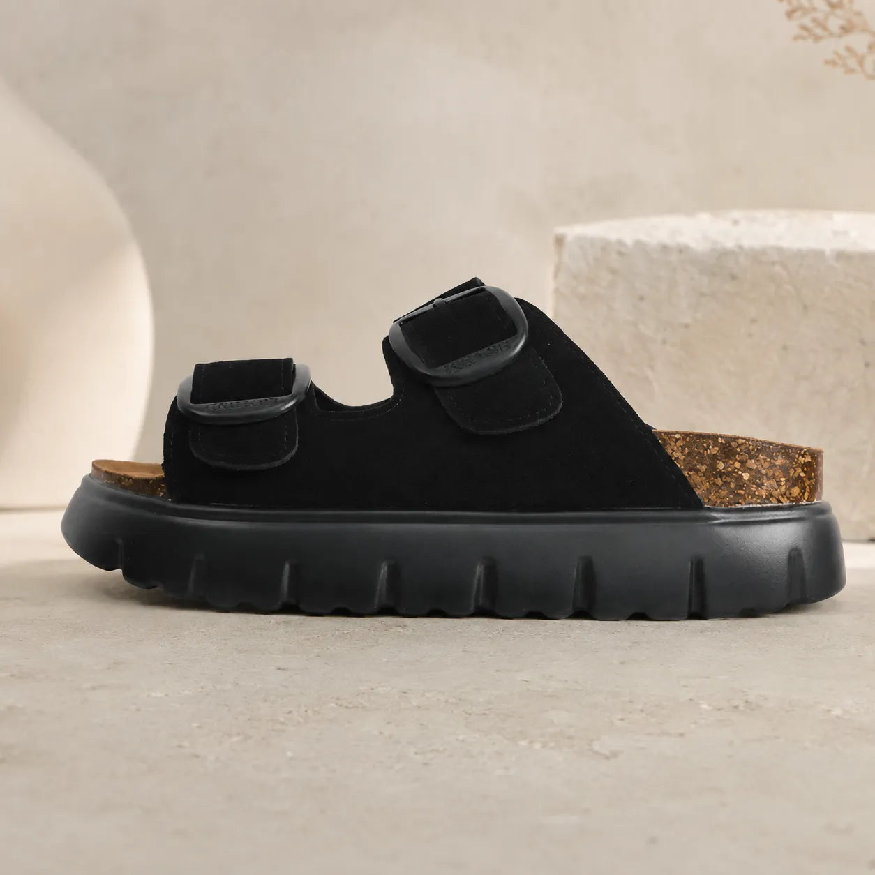 Serena | Double-Buckle Platform Slides