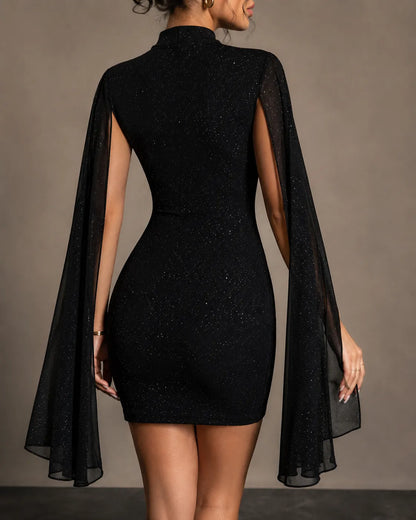 Seraphina | Shimmer Cape Mini Dress
