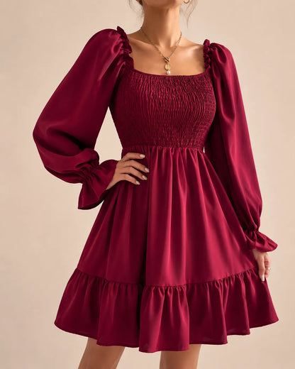 Rosalie | Smocked Long Sleeve Mini Dress