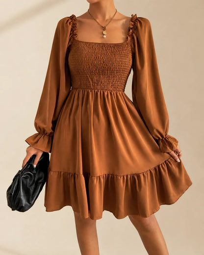 Rosalie | Smocked Long Sleeve Mini Dress