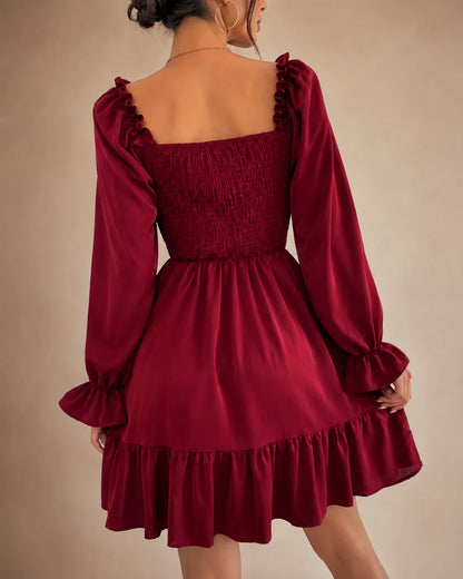 Rosalie | Smocked Long Sleeve Mini Dress