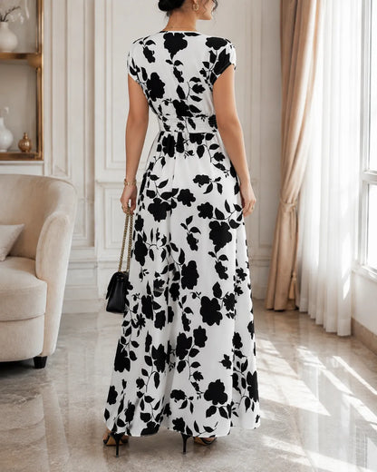 Camille | Smocked Waist Floral Maxi Dress