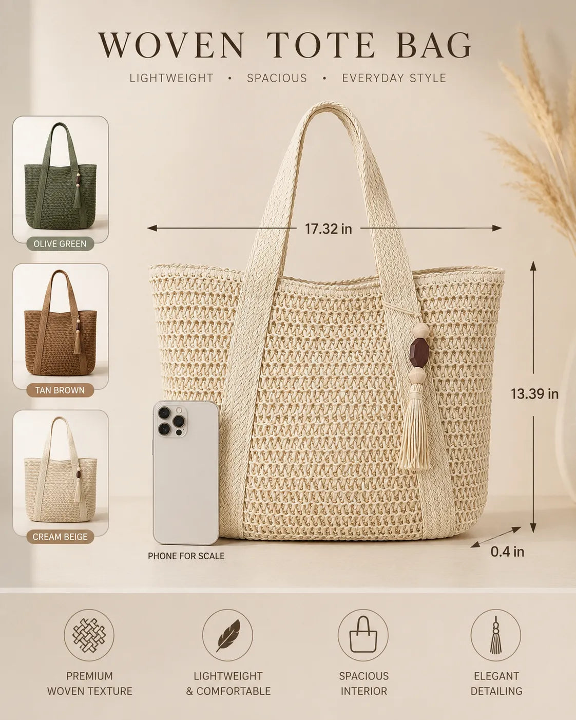 Marielle | Woven Everyday Tote Bag