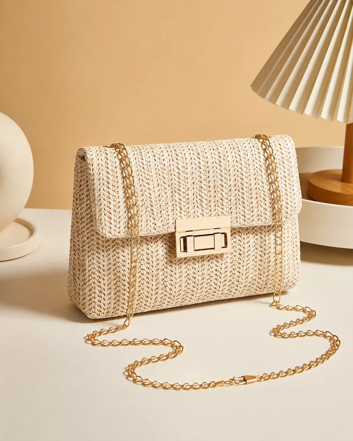 Amara | Woven Chain Shoulder Bag