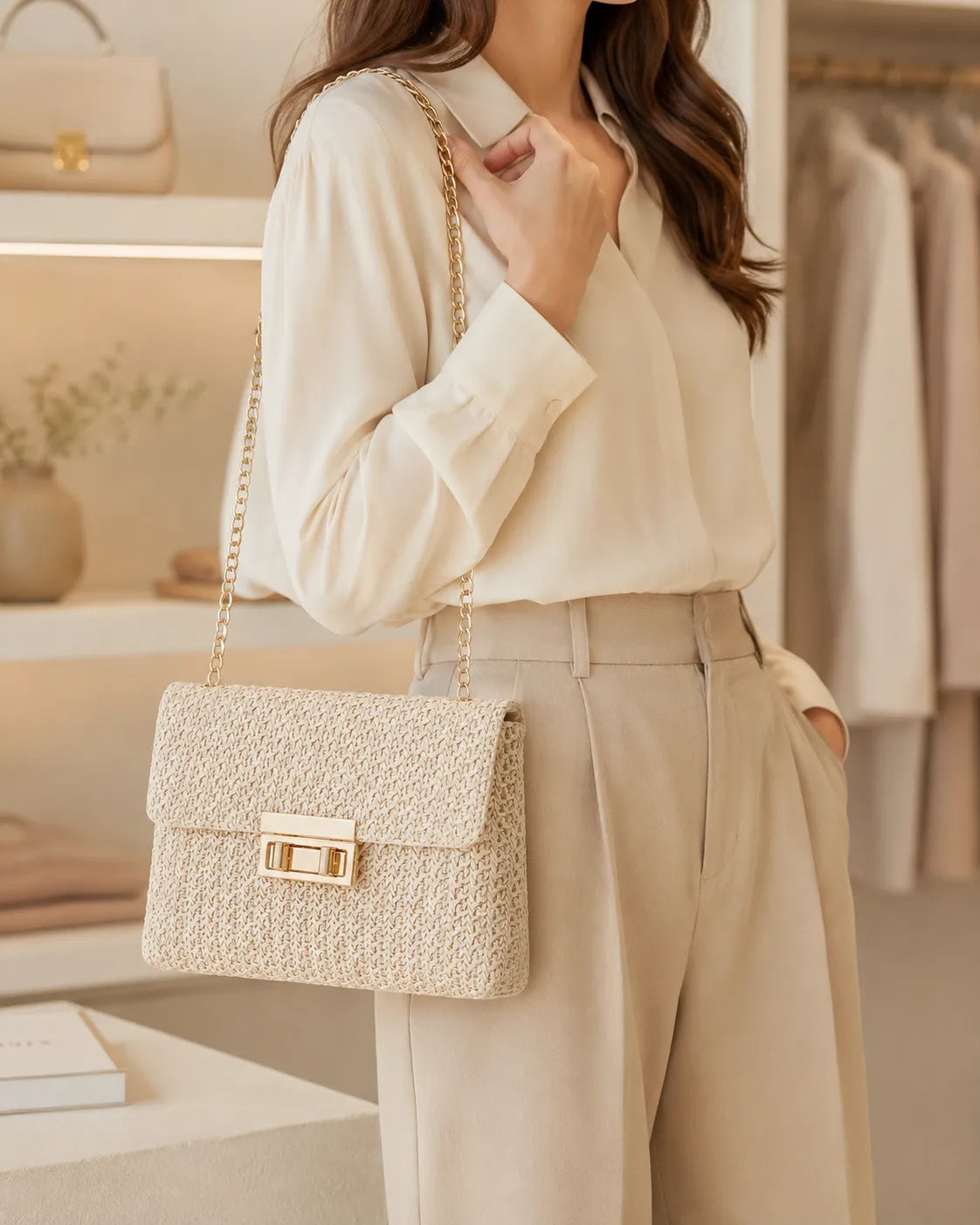 Amara | Woven Chain Shoulder Bag