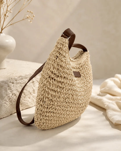 Elena | Woven Hobo Shoulder Bag