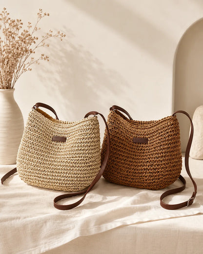 Elena | Woven Hobo Shoulder Bag